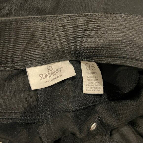 Chico's So Slimming Black Pants Size 6 Short - Picture 10 of 10
